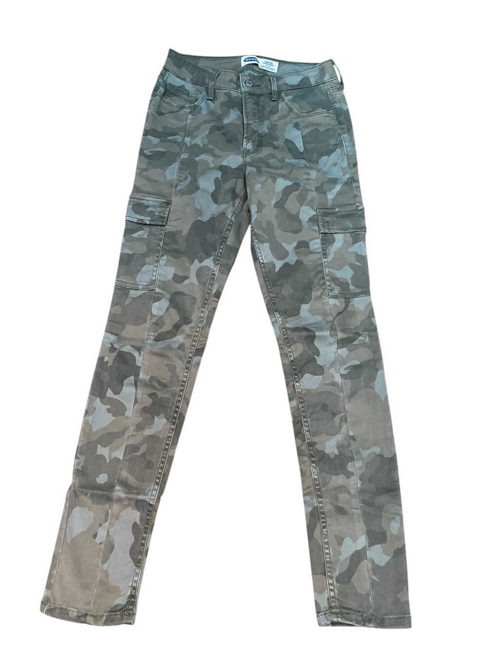 Old Navy Y2K RockStar Super Skinny High Rise Pants - sz 2 Cargo Army Camo Olive - Picture 3 of 9